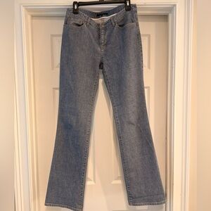 Theory High Rise Straight Leg Jeans Light Wash Size 10 Minimalist Designer Denim